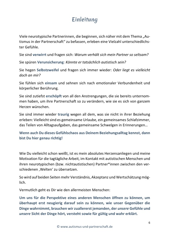 eBook: Autismus in der Partnerschaft von A bis Z 4 Autismus in der Partnerschadft von A bis Z