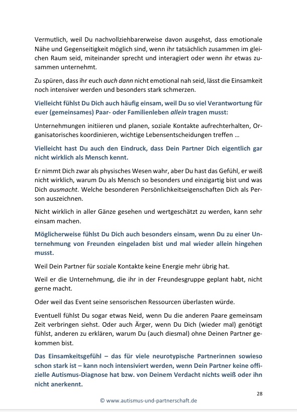 eBook: Autismus in der Partnerschaft von A bis Z 6 Autismus in der Partnerschadft von A bis Z